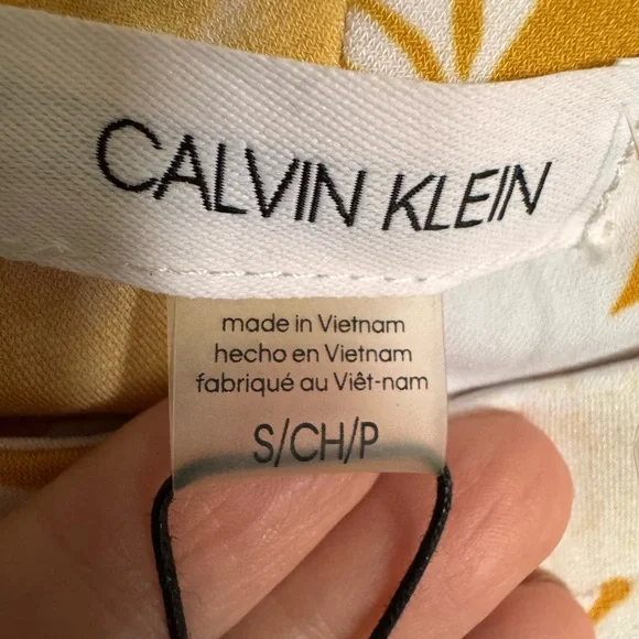 Calvin Klein Yellow Floral Sleeveless Camisole size SM 0057 - Picture 7 of 7